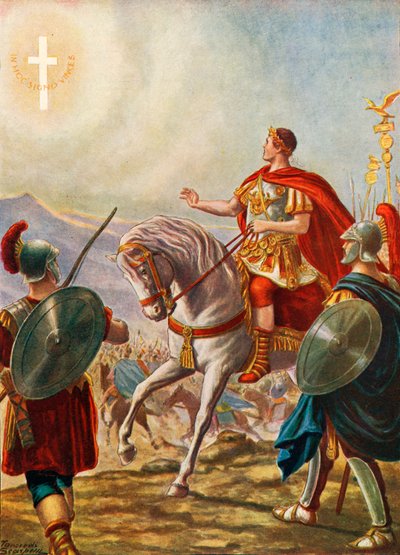Der Kaiser Konstantin sieht das Zeichen des Kreuzes von Tancredi Scarpelli