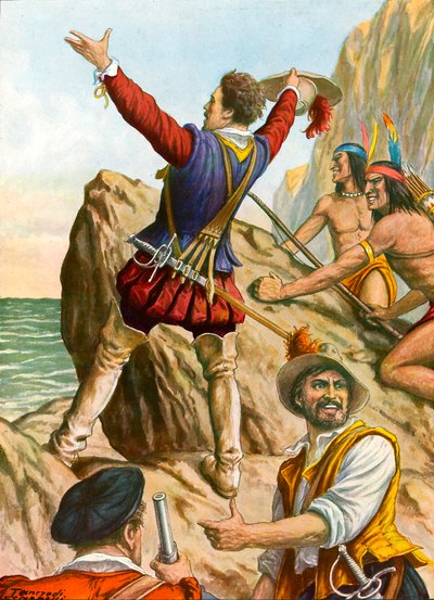 Vasco Núñez de Balboa sieht den Pazifischen Ozean von Tancredi Scarpelli