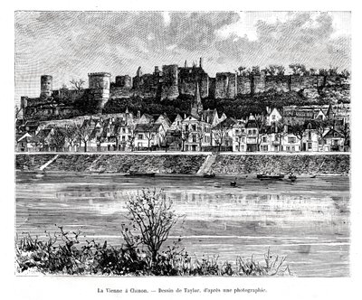 Chinon und der Fluss Vienne, Frankreich von Taylor