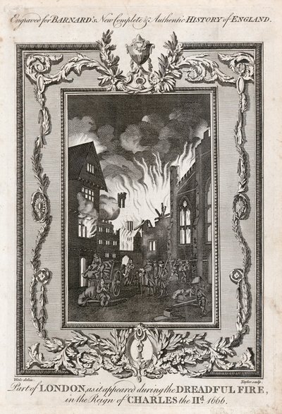 Großer Brand von London, 1666 ca. 1783 von Taylor
