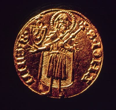 Goldener Florin, die florentinische Münze, die im Renaissancehandel so geschätzt wurde von Ted Spiegel