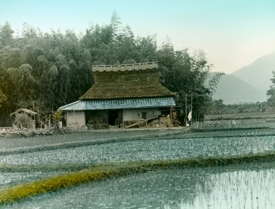 Haus eines Bauern in Japan, um 1900 - 1915 von Teijiro Takagi