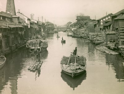 Der Dotonbori-Kanal in Osaka, um 1900 - 1915 von Teijiro Takagi