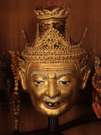 Maske eines Reshi oder Einsiedlers für das Khon-Theater von Thai School