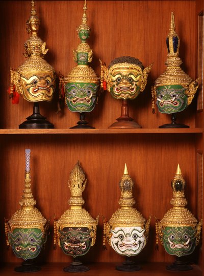 Masken für das Khon-Theater von Thai School