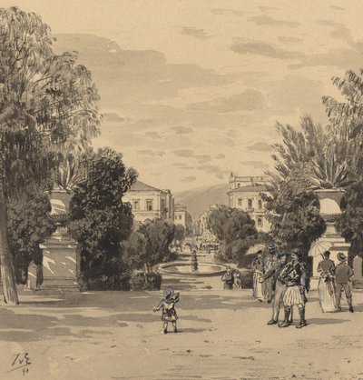 Blick vom Alten Königspalast auf die Hermesstraße, 1890 von Themistocles von Eckenbrecher