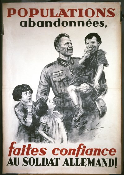 Französisches Plakat, vom Beginn der deutschen Besatzung im Juni 1940: 