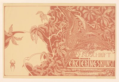 Zeitschriftenumschlag mit zwei Brachvögeln von Theo van Hoytema (signed by artist)