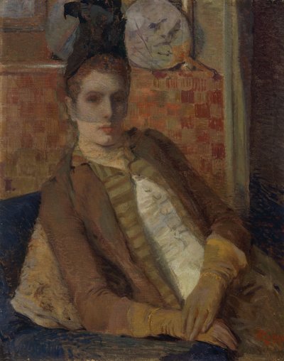 Porträt einer sitzenden Dame von Théo van Rysselberghe