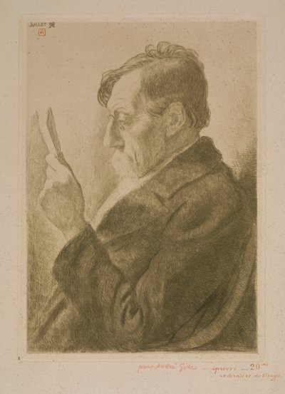 Porträt des Schriftstellers Emile Verhaeren, lesend von Théo van Rysselberghe
