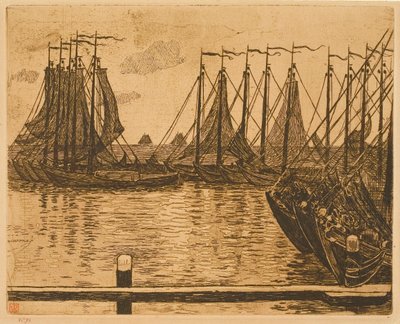 Volendam (Niederlande), Boote auf Reede von Théo van Rysselberghe