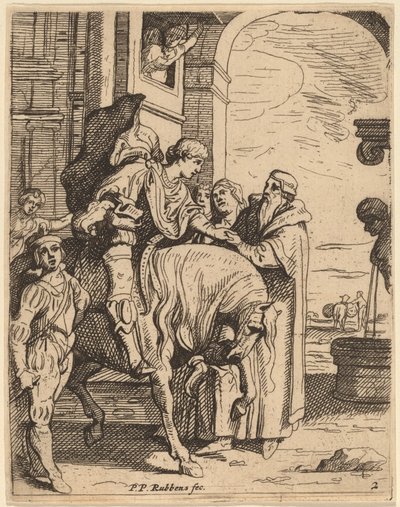 Der verlorene Sohn verabschiedet sich von seinem Vater von Theodoor van Thulden after Sir Peter Paul Rubens