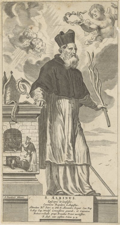 Hl. Albinus von Angers von Theodor Matham