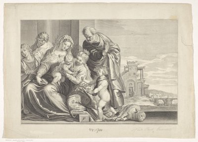 Mystische Hochzeit der heiligen Katharina von Theodor Matham