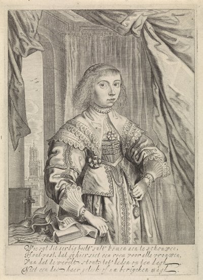 Porträt von Anna Maria van Schurman von Theodor Matham