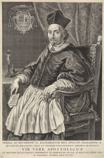 Porträt von Zacharias de Mez, Bischof von Tralles von Theodor Matham