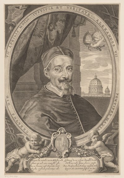 Porträt von Papst Alexander VII von Theodor Matham