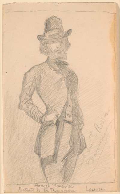 Kopie von H. Daumiers Gemälde von Th. Rousseau im Louvre von Theodor Philipsen