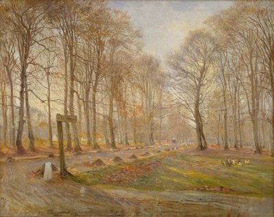 Spätherbsttag im Jægersborg Hirschpark, nördlich von Kopenhagen von Theodor Philipsen