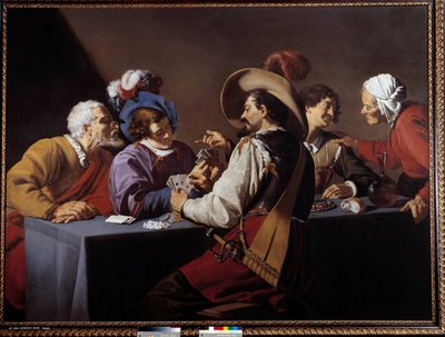 Kartenspieler, das Brelan von Theodor Rombouts
