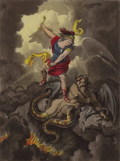 Satan in Ketten von Theodore (after) Lane