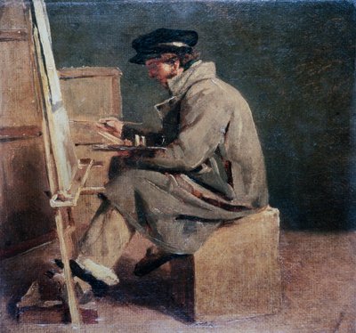 Junger Künstler an seiner Staffelei von Theodore (attr. to) Gericault