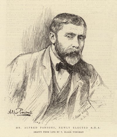 Mr. Alfred Parsons, neu gewählter ARA von Theodore Blake Wirgman