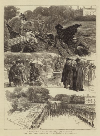 Die Maifeierlichkeiten an der Universität Cambridge von Theodore Blake Wirgman
