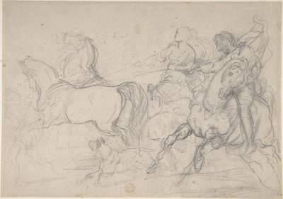 Wagenlenker und Reiter von Theodore Gericault