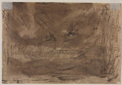Kompositionsstudie? (möglicherweise für "Poussins Sintflut") (verso) von Theodore Gericault