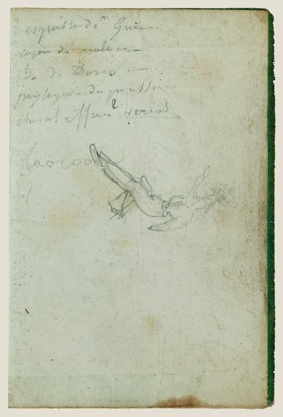Figurenstudie und Inschriften von Theodore Gericault