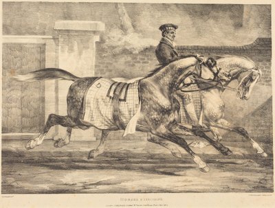Pferde beim Üben von Theodore Gericault