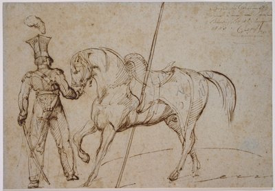 Lanzenreiter und Pferd von Theodore Gericault