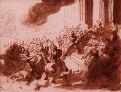Ludwig XVIII. bei einer Parade auf dem Champ de Mars von Theodore Gericault