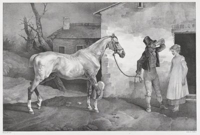 Altes Pferd an einer Gasthaustür von Theodore Gericault