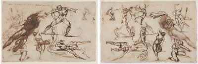 Blatt mit Skizzen (recto) Blatt mit Skizzen (verso) von Theodore Gericault