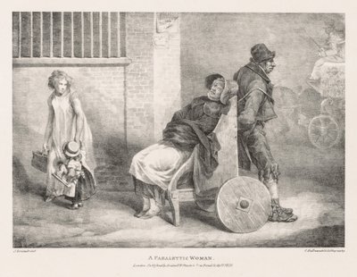 Verschiedene Motive aus dem Leben und auf Stein: Eine gelähmte Frau von Theodore Gericault
