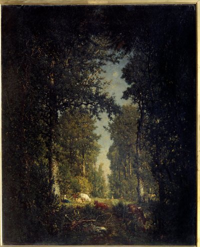 Eine Allee, Wald von Isle Adam von Pierre Etienne Theodore Rousseau