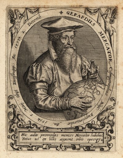 Gerardus Mercator, Geograph von Theodore de Bry