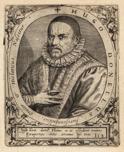 Hugues Doneau, französischer Rechtsprofessor von Theodore de Bry