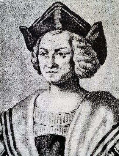 Porträt von Christoph Kolumbus (1451-1506) von Theodore de Bry