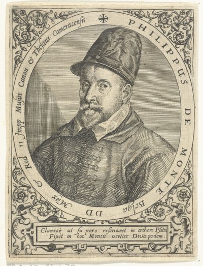 Porträt des Komponisten Philippe de Monte (1521-1603) von Theodore de Bry