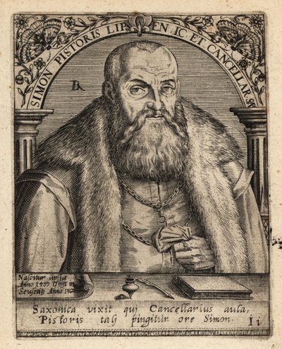 Simon Pistoris der Jüngere, deutscher Jurist von Theodore de Bry