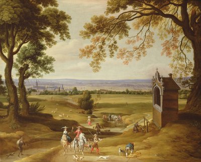 Landschaft mit Brüssel in der Ferne von Theodore van Heil