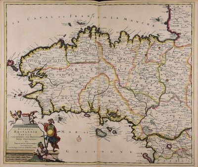 Ducatus Britanniae, neue Beschreibung mit allen Provinzen von Theodorus Danckerts