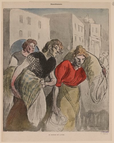 Rückkehr vom Waschhaus von Théophile Alexandre Steinlen