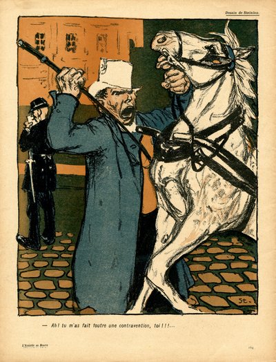 Der Butterteller, Satirisch in Farben von Théophile Alexandre Steinlen