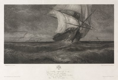 Das Geisterschiff oder Auf den Wellen von Theophile Narcisse Chauvel