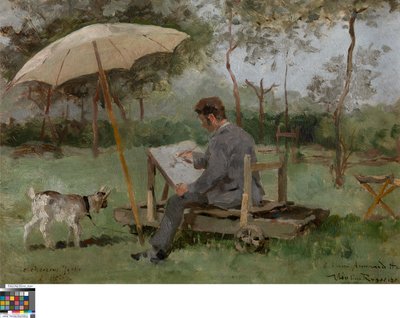 Armand Heins malt im Freien von Théo van Rysselberghe