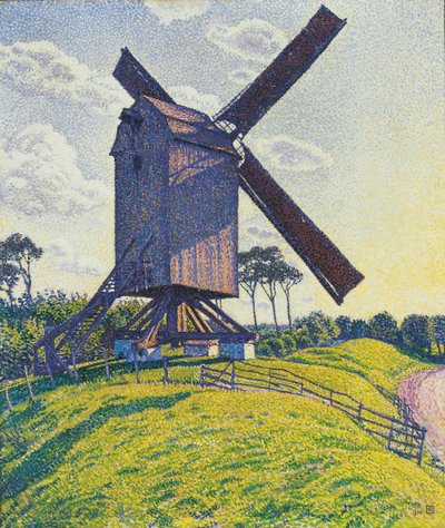 Windmühle in Flandern von Théo van Rysselberghe